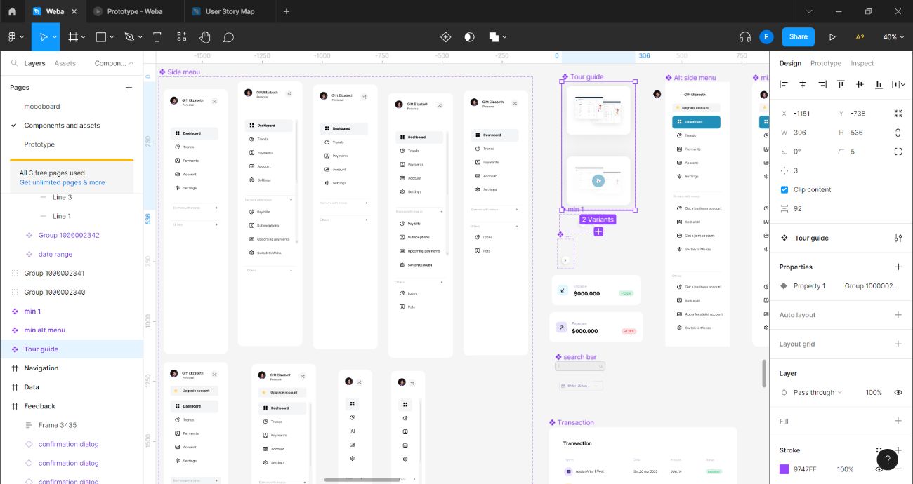 Weba component library