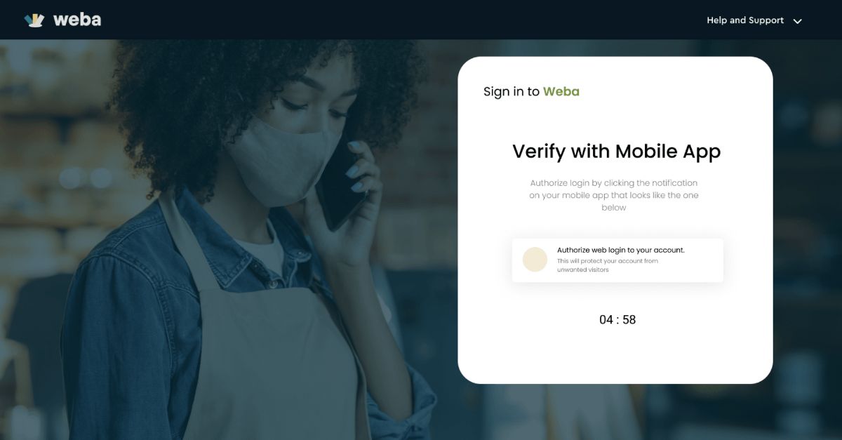 Payment confirmation screen
