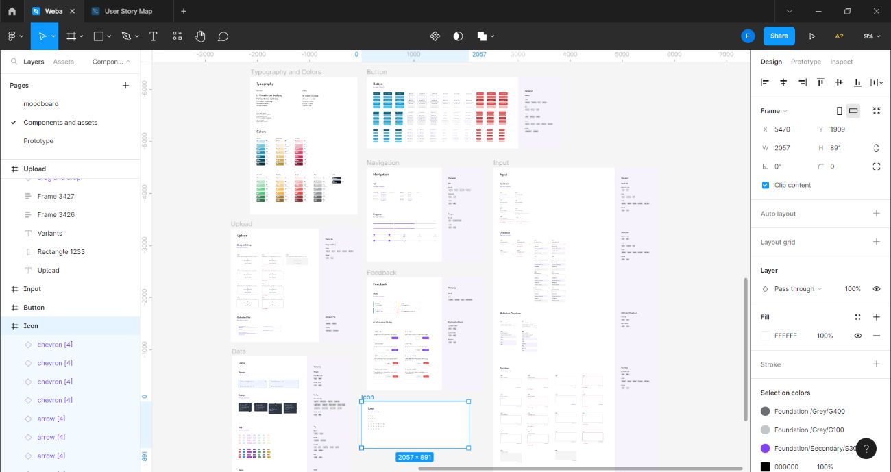 Weba design system